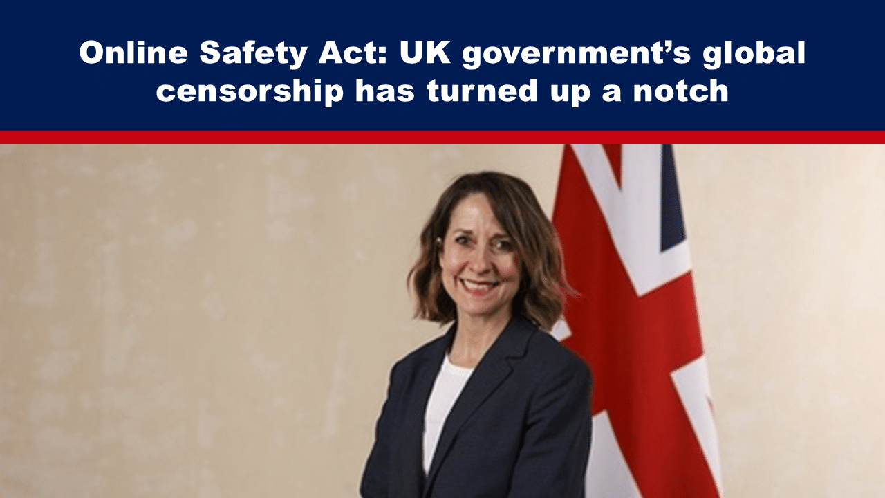 - The Expose Expose News: Woman smiling in front of UK flag, discussing the Online Safety Act as the government ramps up global censorship measures.